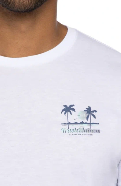 Shop Travis Mathew Travismathew Resort Life Graphic T-shirt In White