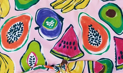 Shop Andy & Evan Kids' Tie Dye Two-piece Swimsuit In Fruits