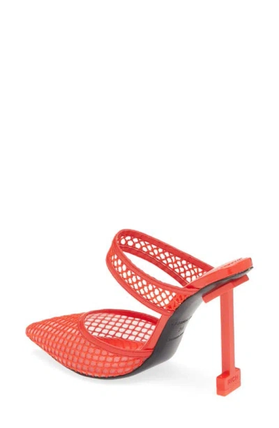 Shop Jessica Rich Ysabelle Fishnet Pointed Toe Pump In Red