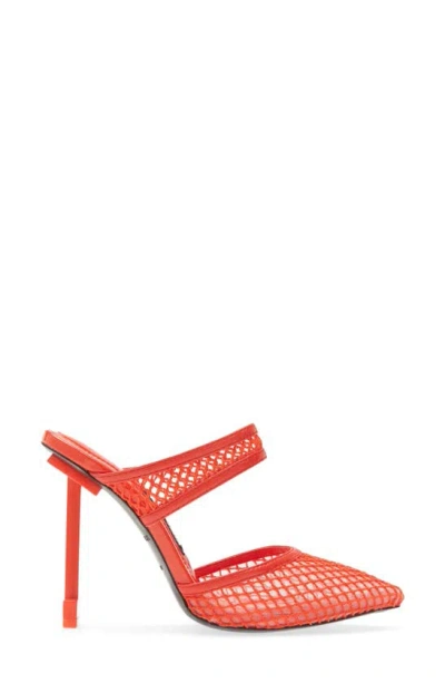 Shop Jessica Rich Ysabelle Fishnet Pointed Toe Pump In Red