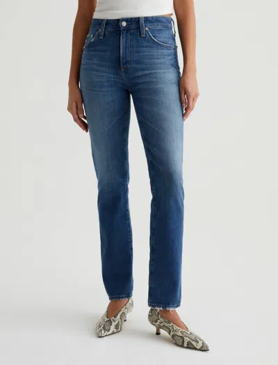 Shop Ag Mari High Rise Slim Straight Jean In 14 Years Metaphor In Blue