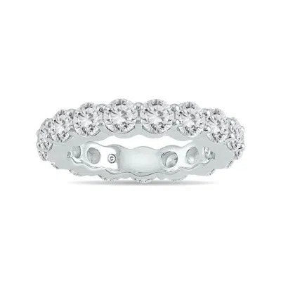 Shop Sselects Ags Certified Diamond Eternity Band In 14k White Gold 3.75 - 4.25 Ctw