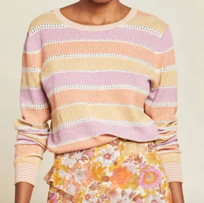 Shop Veronica Beard Raimi Color-blocked Pullover Sweater In Pastel Multi In Purple