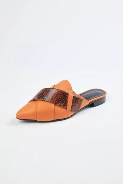 Shop Atiana Origami Slipper In Terracotta In Orange