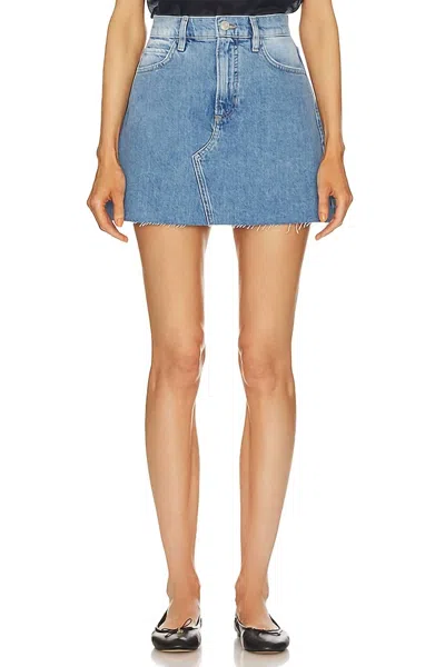 Shop Frame Le High 'n' Tight Skirt In Vista Grand In Blue