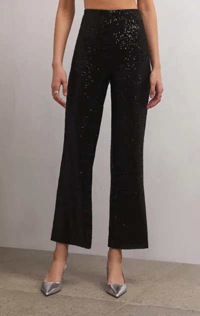 Shop Z Supply Skylar Sequin Pants In Black