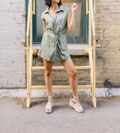 Shop Loveriche Illusions Short Romper In Sage In Green