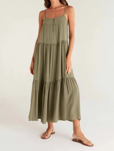 Shop Z Supply Waverly Maxi Dress In Smoked Sage In Green