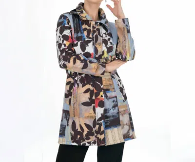 Shop Dolcezza Coat In Blue In Multi