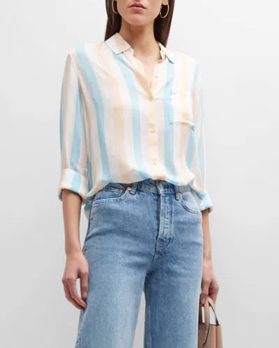 Shop Rails Josephine Striped Button-front Shirt In Daylight Stripe In Beige
