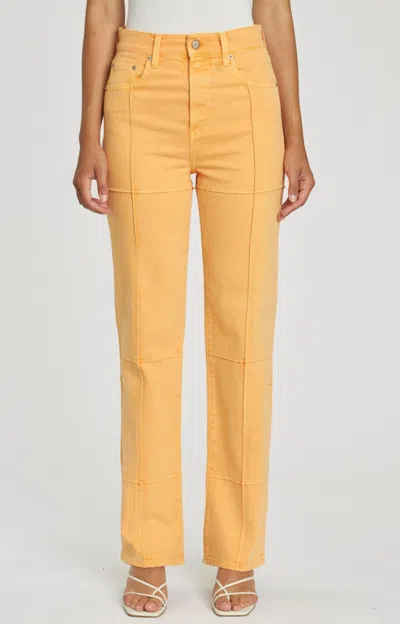 Shop Pistola Cassie Super High Rise Straight Jean In Nectar In Yellow