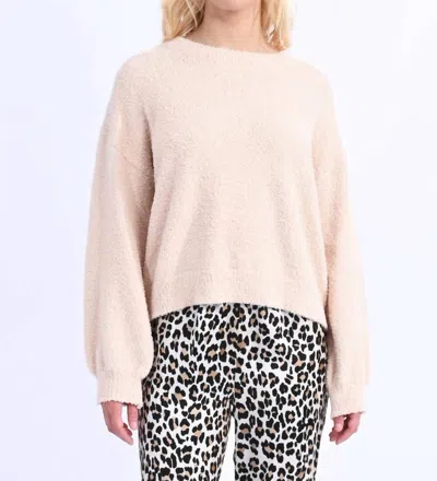 Shop Molly Bracken Soft Knitted Sweater In Off White In Beige