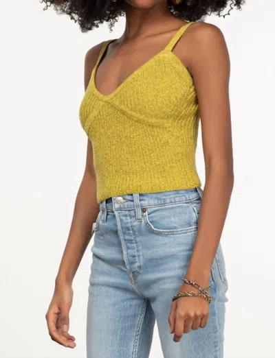 Shop Le Superbe Beach To Bar Cami In Peridot Marl In Yellow