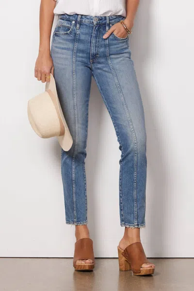 Shop Amo Seamed Chelsea Long Jean In Deeply In Blue