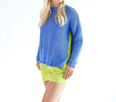 Shop Hiho Julie Sweater In Ultramarine/bright Chartreuse In Blue