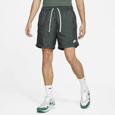 Shop Nike Men's Retro Grid Woven Shorts In Galactic Jade In Multi