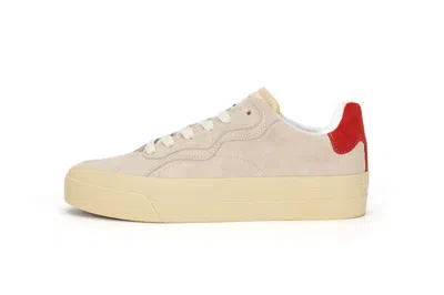 Shop Brandblack No Name In Suede Off White Red