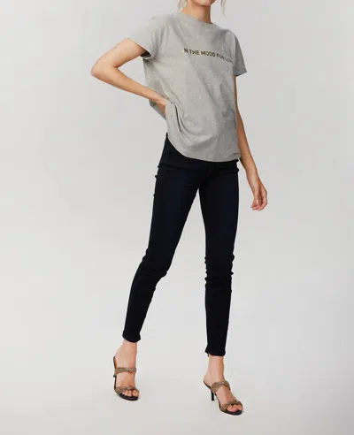 Shop In The Mood For Love Ana T-shirt Top In Grey/gold