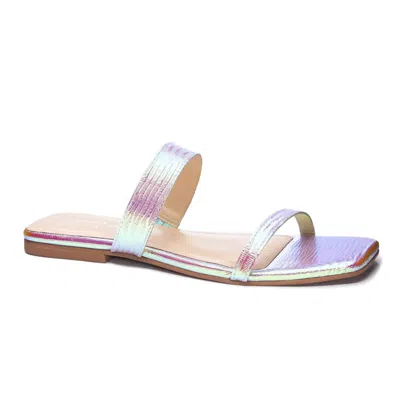 Shop Chinese Laundry Deana Leather Sandal In Iridescent In Purple