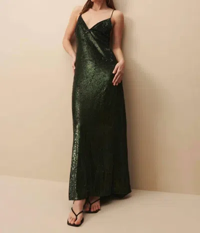 Shop Twp Josephine Long Dress In Emerald In Green