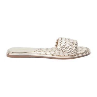 Shop Matisse Shana Slide Sandal In Gold In Silver
