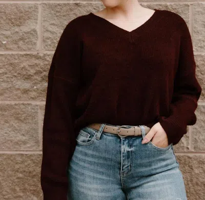 Shop Thread & Supply Maria Sweater In Red Wine In Black