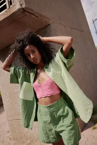 Shop Eve Gravel Pandore Shirt In Lime/matcha & Aloe In Green