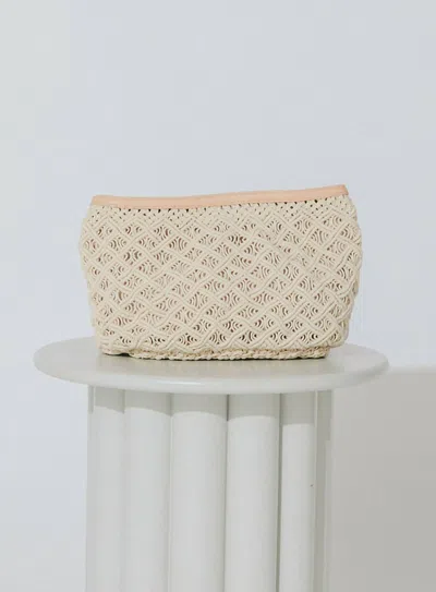 Shop Cleobella Monet Crochet Clutch In Ivory In Beige