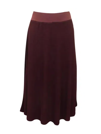 Shop Hard Tail Forever Ribbed Full Skirt In Bordeaux In Red