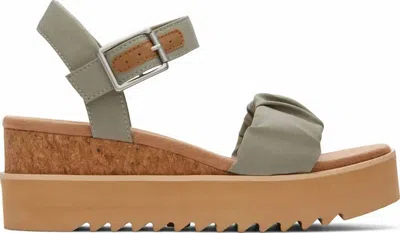 Shop Toms Diana Wedge In Vetiver Grey Stretch