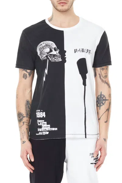 Shop Elevenparis Paris Is Punk Knit Printed T-shirt In Black/white