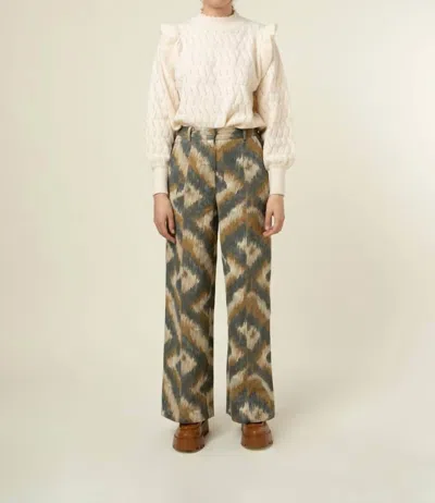Shop Frnch Mani Pants In Ocre In Green