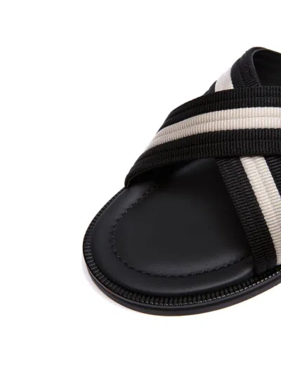 Shop Bally Sandals In Black/bone