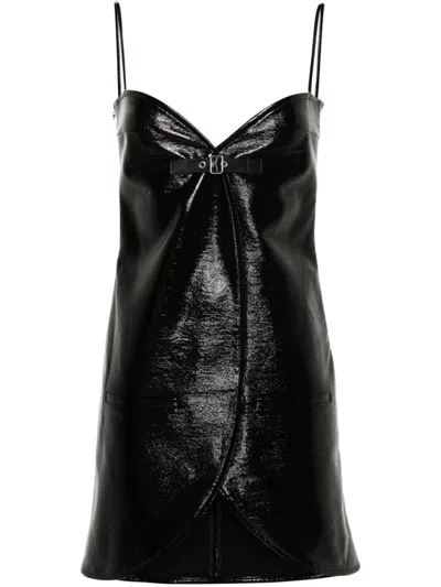 Courrèges Ellipse Mini Midi Dress In Black