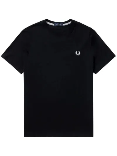 Shop Fred Perry Fp Crew Neck T-shirt Clothing In Black