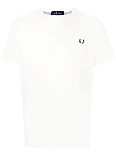 Shop Fred Perry Fp Crew Neck T-shirt Clothing In White