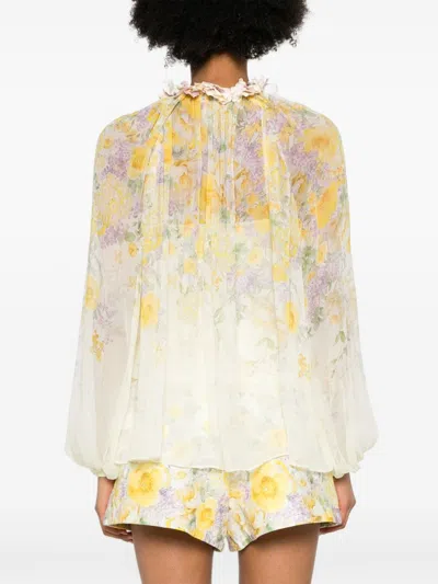 Shop Zimmermann Blusa Harmony In Yellow