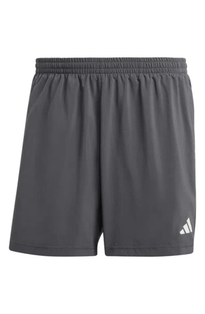 Shop Adidas Originals Adidas Own The Run Recycled Polyester Running Shorts In Grey Six