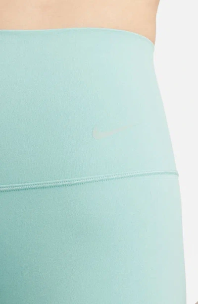 Shop Nike Zenvy Gentle Support High Waist Pocket Ankle Leggings In Mineral/ Black