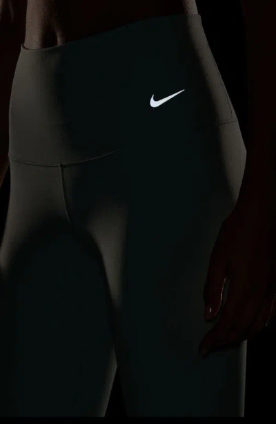 Shop Nike Zenvy Gentle Support High Waist Pocket Ankle Leggings In Mineral/ Black