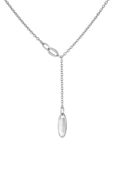 Shop Vince Camuto Mix Chain Y-necklace In Imitation Rhodium