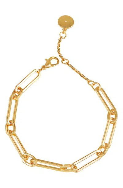 Shop Vince Camuto Paper Clip Chain Bracelet In Imitation Gold