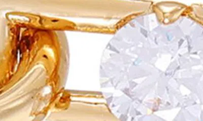 Shop Vince Camuto Crystal Door Knocker Earrings In Imitation Gold