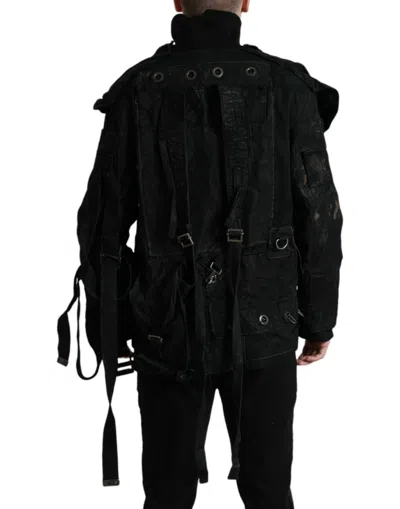 Dolce & Gabbana Stunning Patchwork Denim Men's Jacket In Black