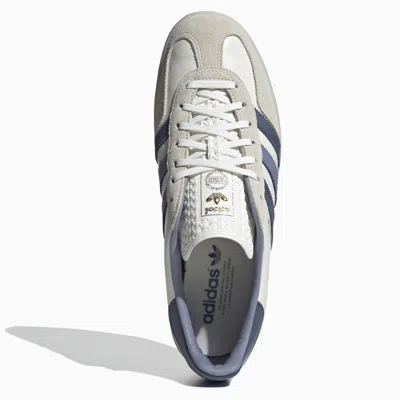 Shop Adidas Originals Gazelle Indoor White/blue Sneakers