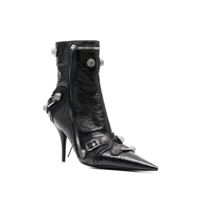 Balenciaga Cagole 50 Ankle Boots In Lamb Leather