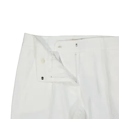 Blanca Vita Straight-leg Trousers With Satin Bands In White