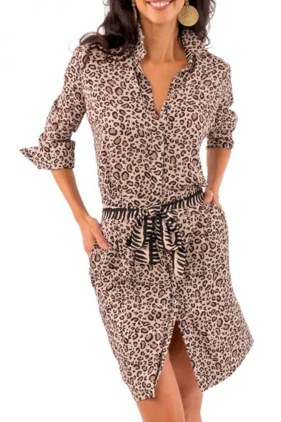 Shop Gretchen Scott Breezy Blouson Dress In Cougar In Brown