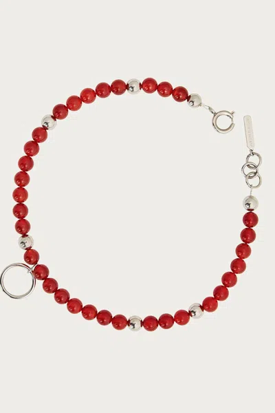Shop Justine Clenquet Juliet Choker In Silver In Red