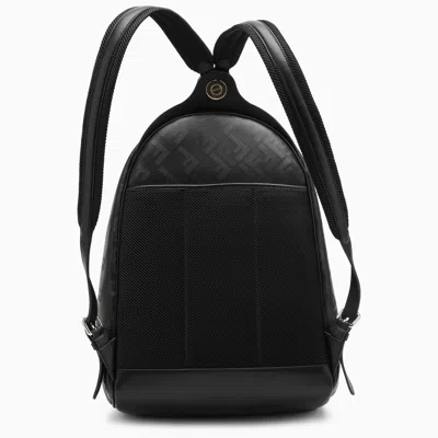 Shop Fendi Shadow Diagonal Black Leather Backpack